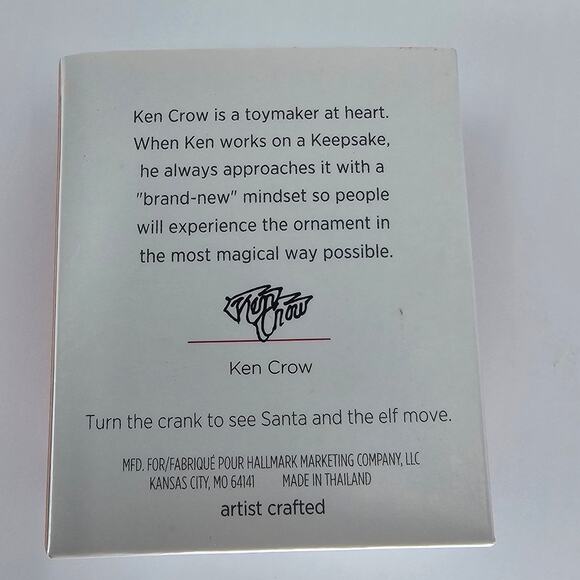 Hallmark Keepsake Checking It Twice Santa Motion Ornament Ed Linda Donna Pete - Picture 2 of 4